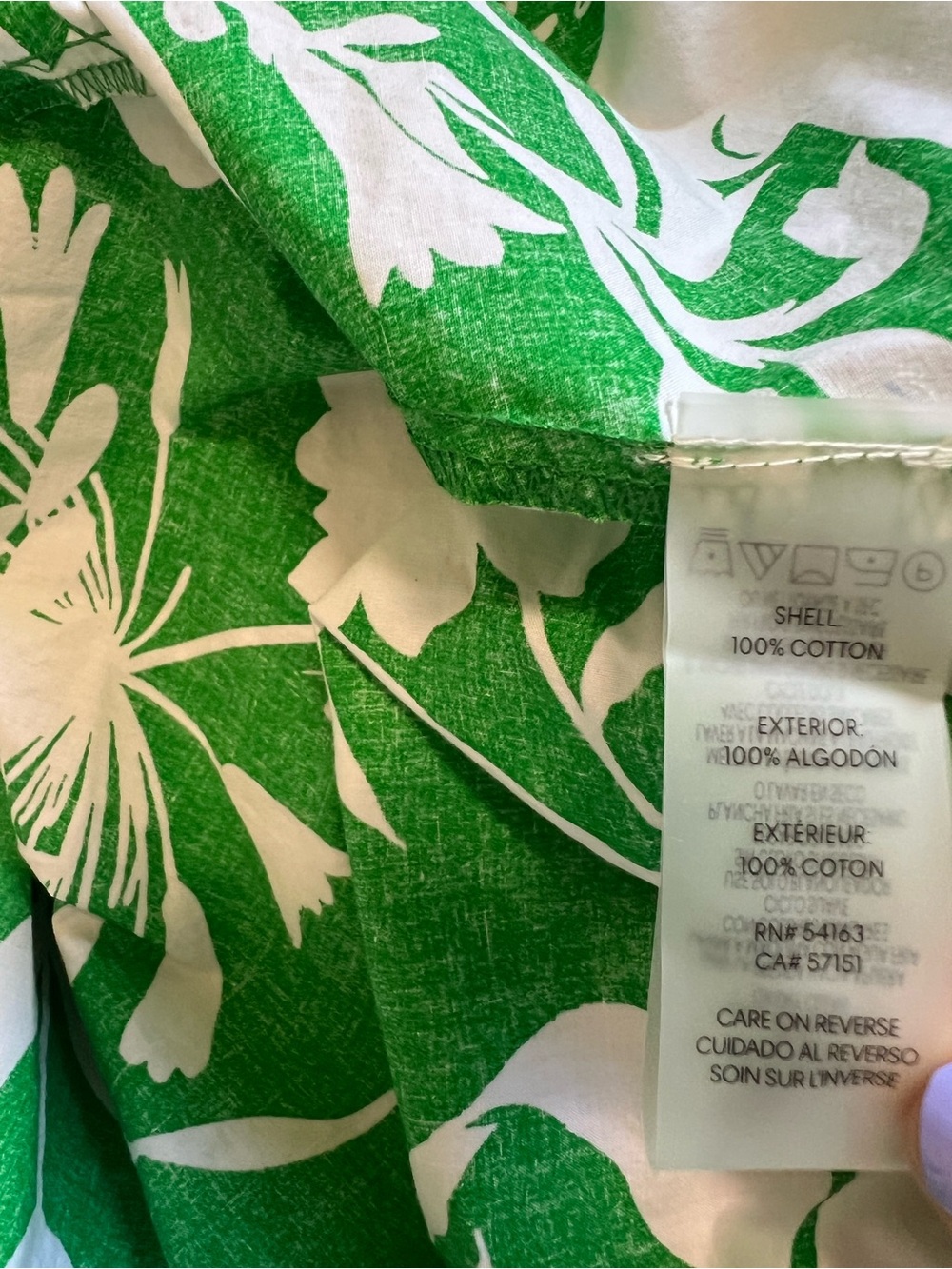 Calvin Klein Green White Floral Woven Midi Shirt Dress 6 Sleeveless Button - Picture 6 of 6